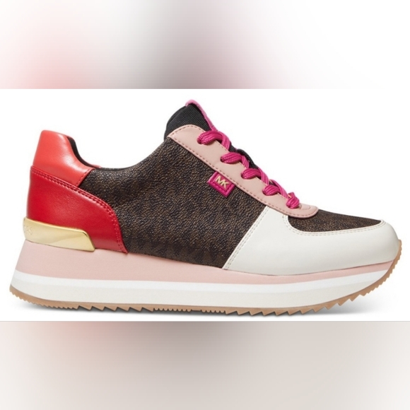 Michael Kors Monique Trainer Pink/Brown - Picture 6 of 12